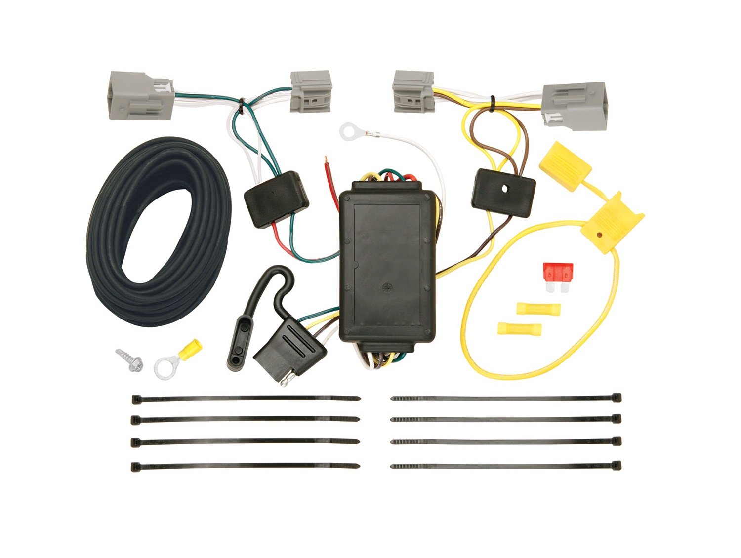 T-One® TEKONSHA Harness T-Connector, 4-Way Flat, Compatible with Select Ford Mustang