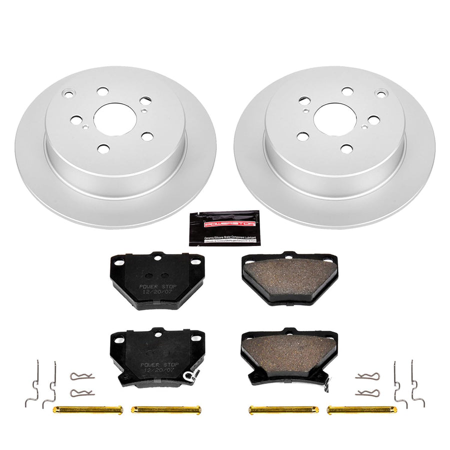 Coated Brake Rotor & Ceramic Brake Pads Power Stop CRK2318- rear