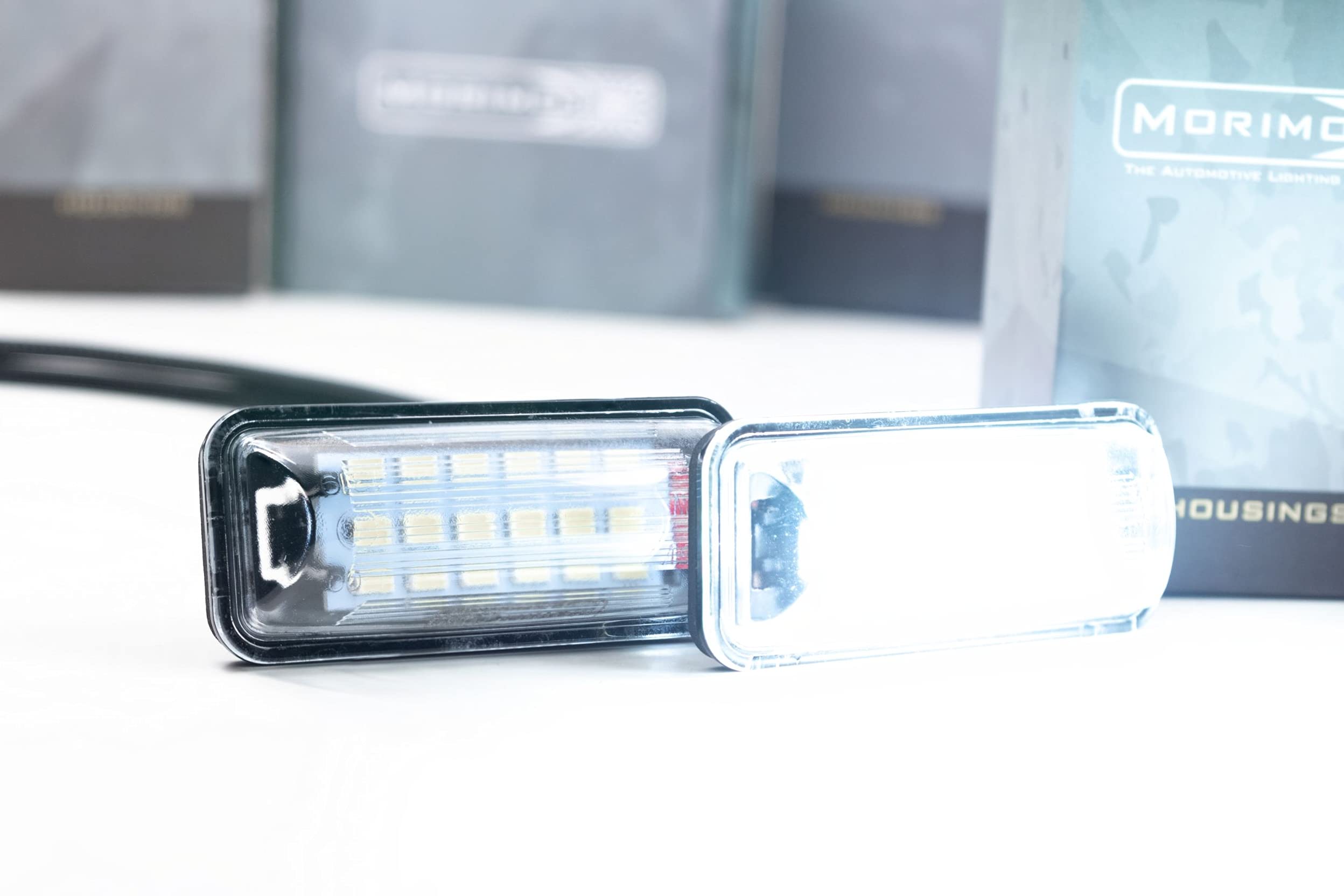 Morimoto LED XB License Plate Lights, Black Housing Upgrade, Fits Subaru (08-20), Plug and Play Assembly, Easy Install, 5000k Pure White Light, Anti-UV Coating (1x LF72301)