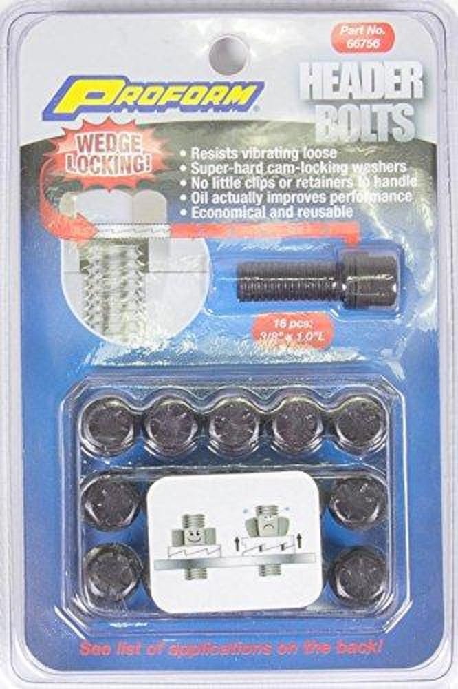 Header Bolts PROFORM 66756 1" L X 3/8"