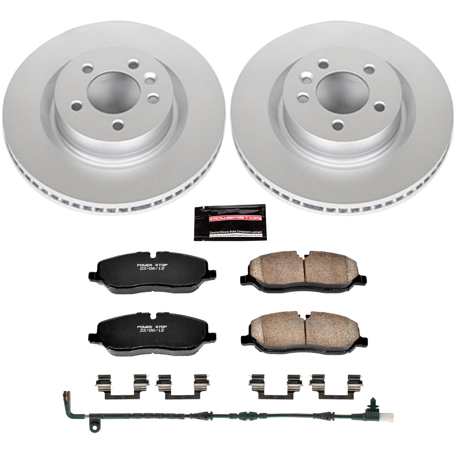 Power Stop Z23 CRK6047 Front Evolution Geomet Coated Brake Kit For Land Rover Range Rover Sport 2006-2009 [Model Specific]