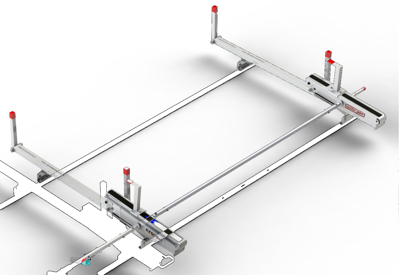 Weather Guard 2261-3-01 Drop Down Ladder Rack WEATHERGUARD