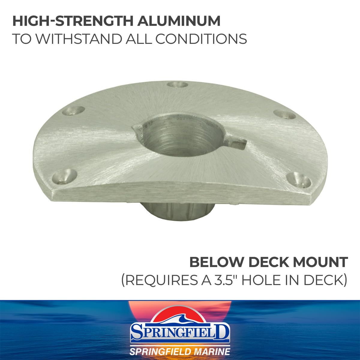 Taper-Lock Springfield Marine 1600005 Deck Base - 9" x 7" Flat
