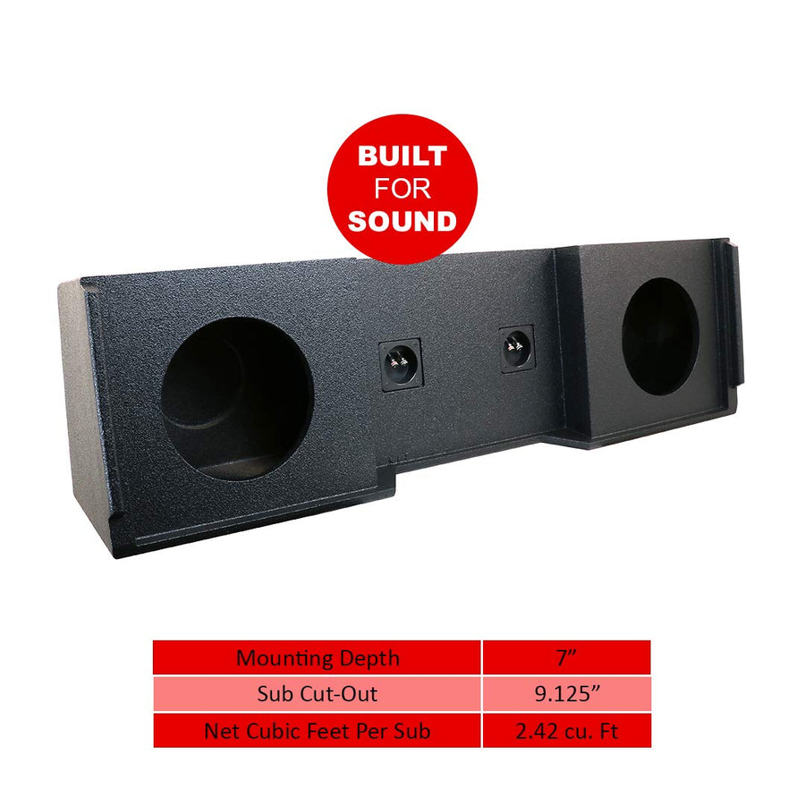 Atrend Series A152-10 10-Inch Dual Down-Fire Subwoofer Boxes with Bed Liner Finish