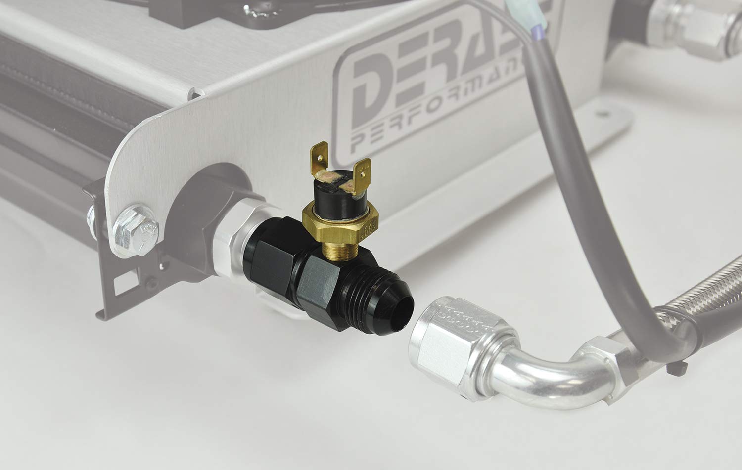35025 Derale -6AN x -6AN Premium 190 Degree In-Line Fluid Thermostat
