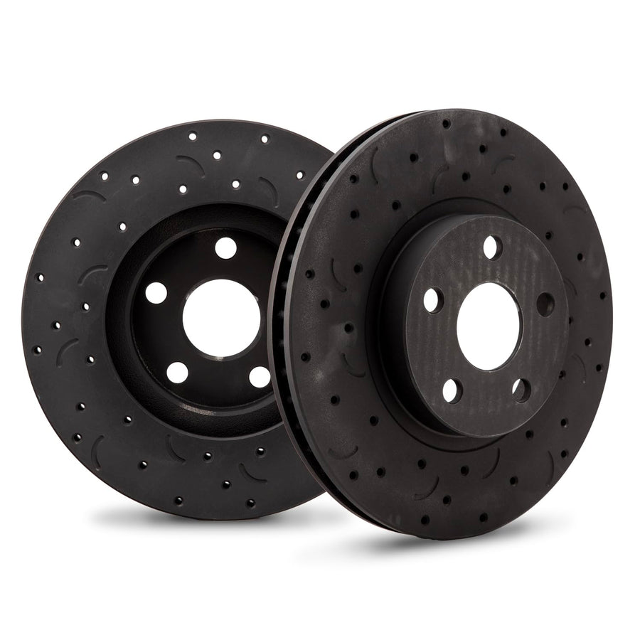 Talon Cross-Drilled and Slotted Vented Rotor, Hawk Performance Brakes, 10.83 in. Diameter, 1.94 in. Height