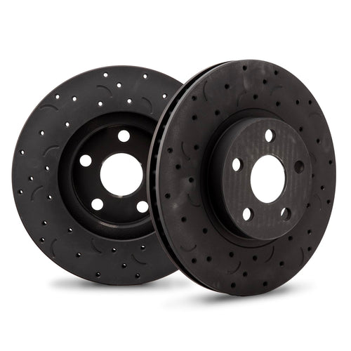 Talon Cross-Drilled and Slotted Vented Rotor, Hawk Performance Brakes, 10.83 in. Diameter, 1.94 in. Height