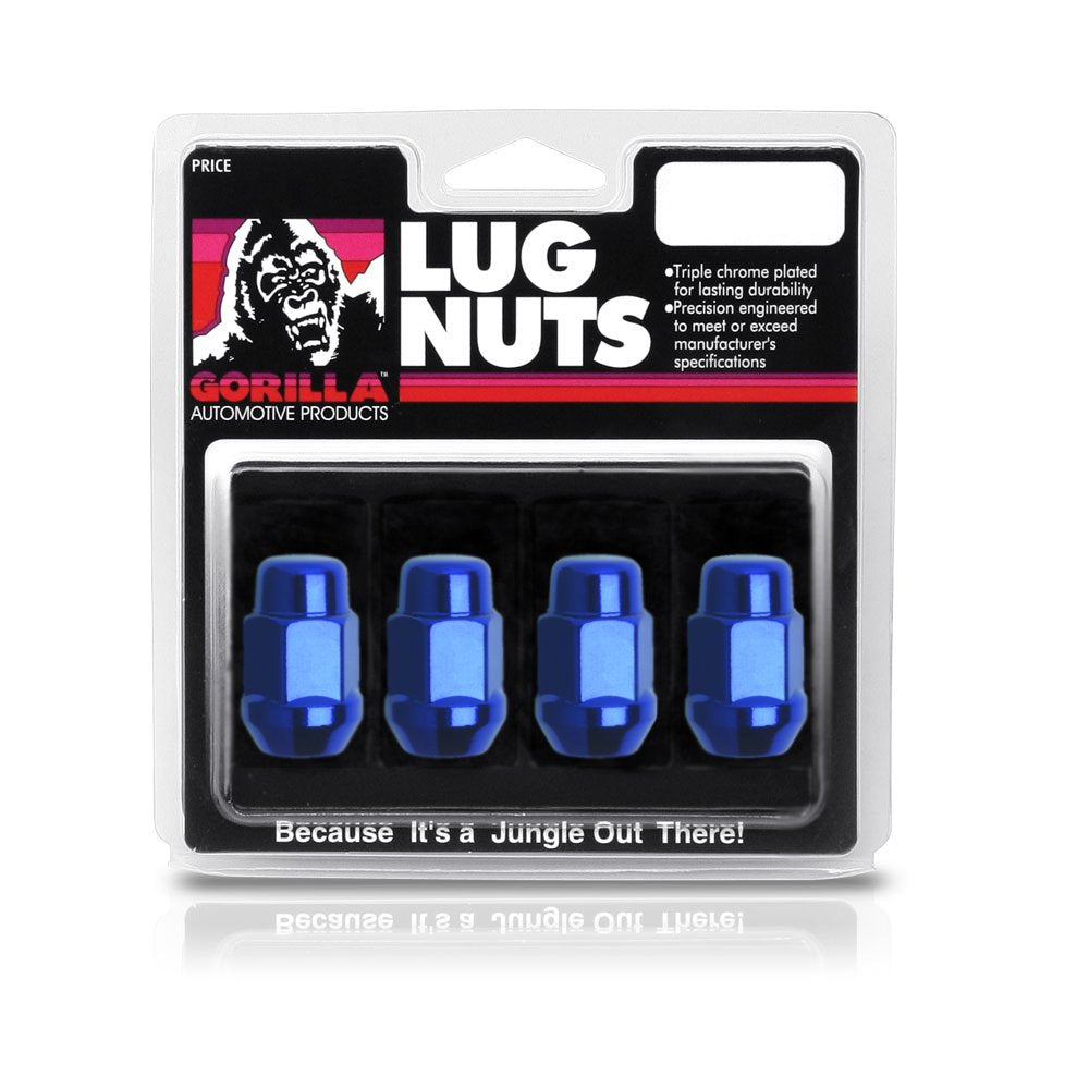 Gorilla 41137BLB Automotive Acorn Bulge Closed End Blue Lug Nuts (12mm x 1.50 Thread Size)