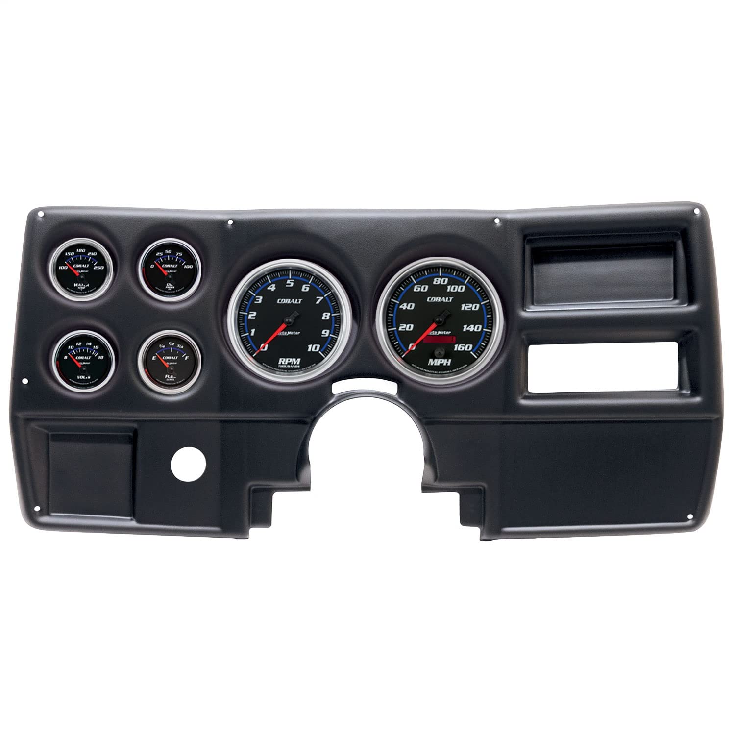 AutoMeter Dash Kit Direct Fit, (5" X2, 2 1/16" X4), Chevy/Gmc Truck No Vent 84-87, Cobalt (2922-05)
