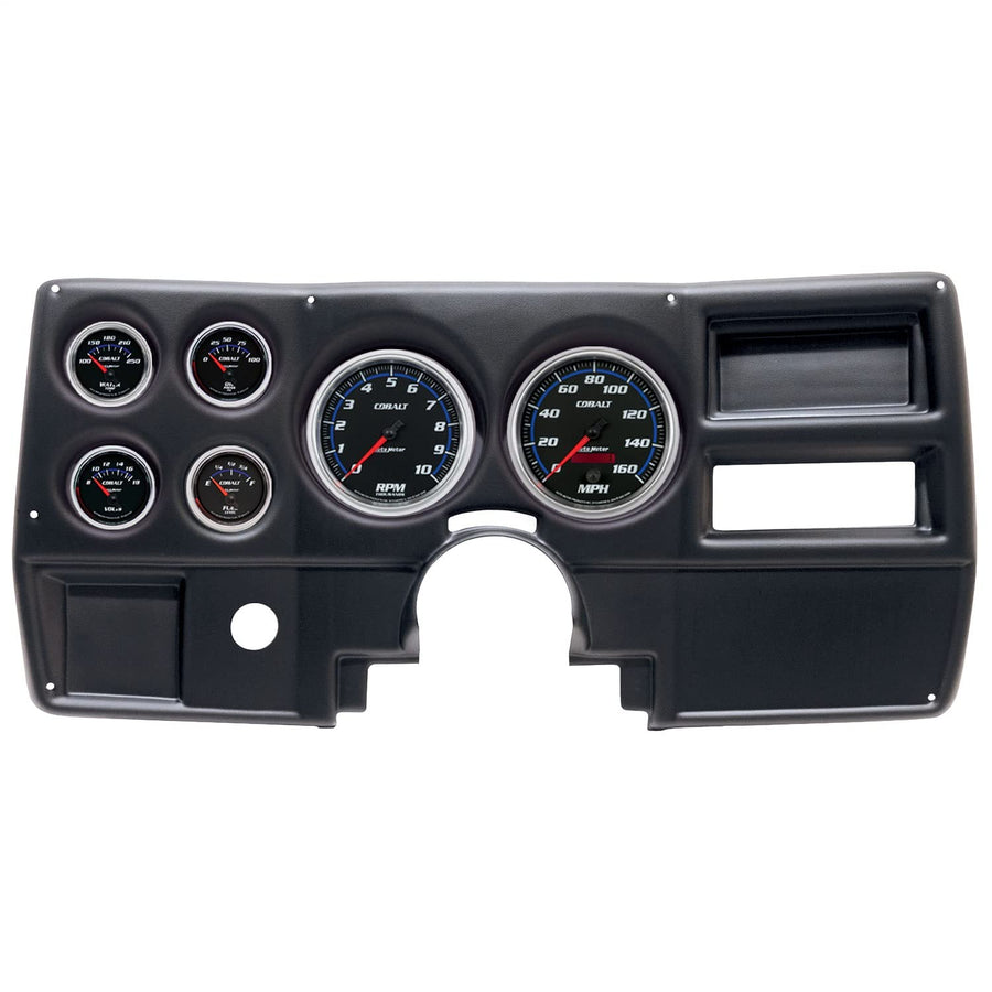 AutoMeter Dash Kit Direct Fit, (5" X2, 2 1/16" X4), Chevy/Gmc Truck No Vent 84-87, Cobalt (2922-05)