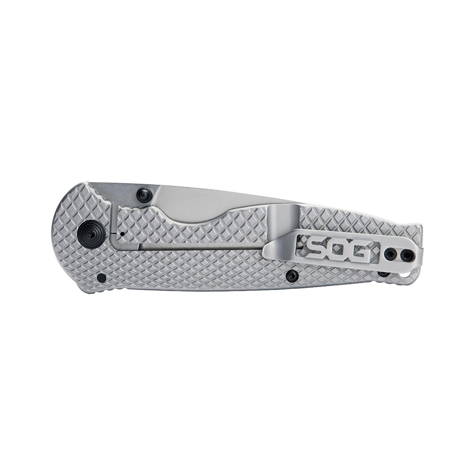 SOG Folding Knife Flash FL | Daily-Carry Reversible Pocket Clip and Frame Lock, Quick Opening, Stainless Steel Handle