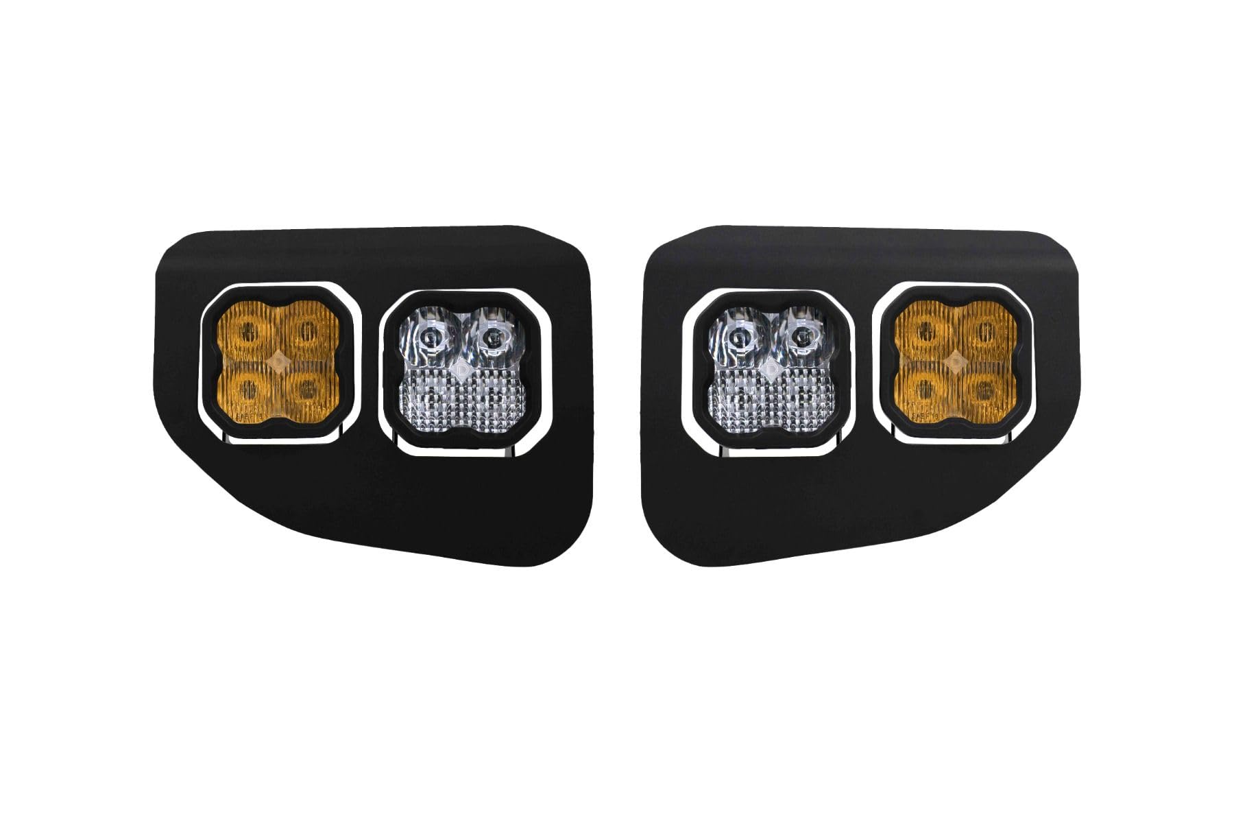 SS3 LED Fog Pocket Kit - Diode Dynamics for 2020-2022 Ford Super Duty, Yellow Sport