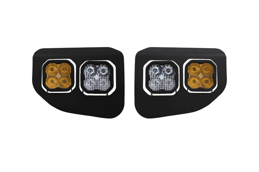 SS3 LED Fog Pocket Kit - Diode Dynamics for 2020-2022 Ford Super Duty, Yellow Sport