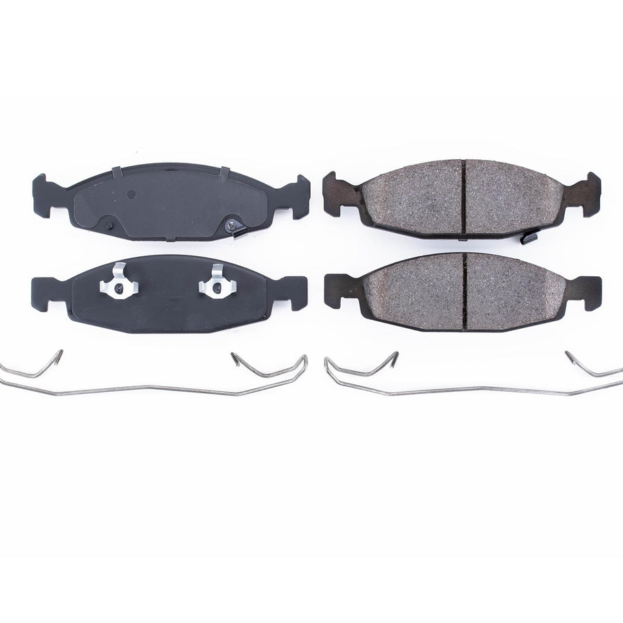 Power Stop Front Brake Kit For Jeep Grand Cherokee 1999-03 - Brake Pads Ceramic With Installation Hardware, 17-790