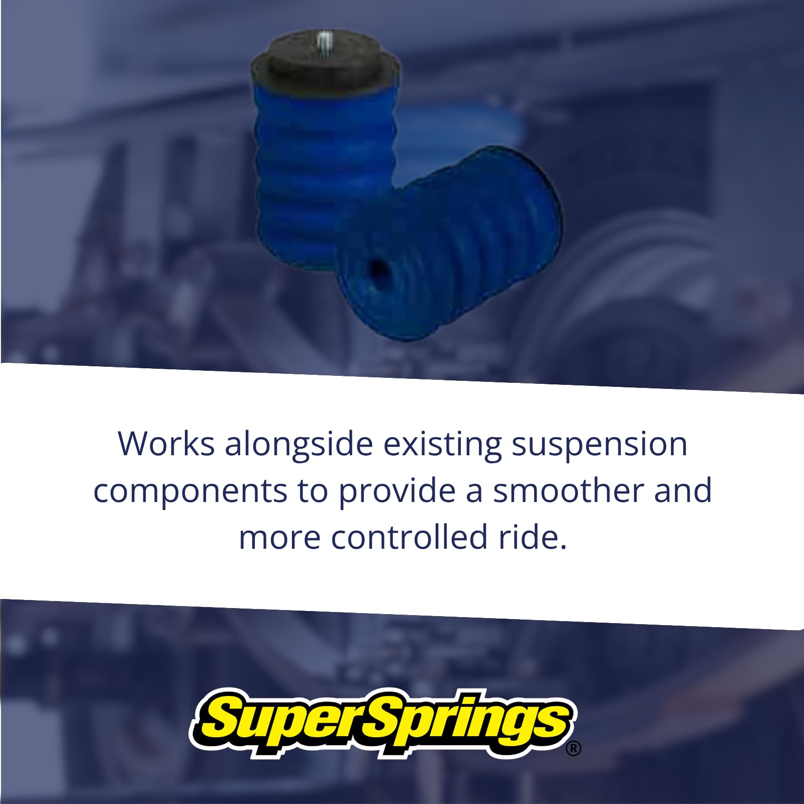 SuperSprings SSR-141-40 Blue SumoSprings Left and Right Rear fits 2019 2023 Ranger 4x2 4x4 | Reduces Rear End Sag, Decreases Vibration & Stabilizes Sway