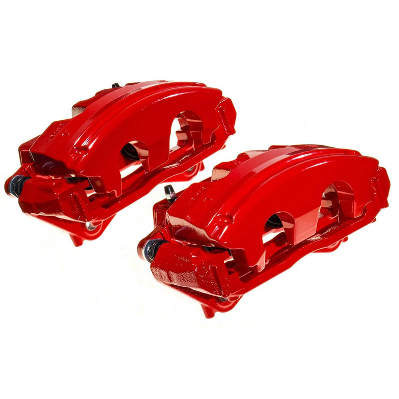 Power Stop S15102 Front Pair of High-Temp Red Powder Coated Calipers