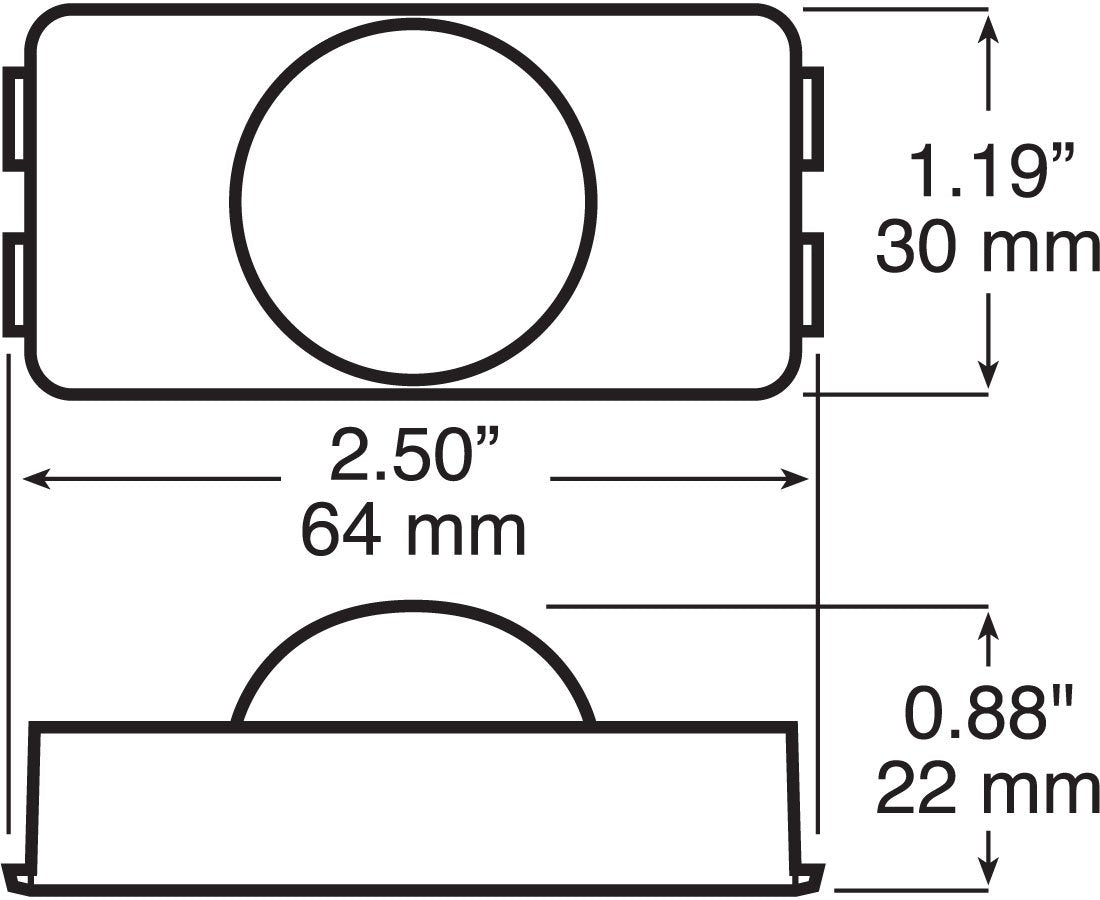 2.5" Peterson Manufacturing White 1-Diode LED Utility/License Plate Light