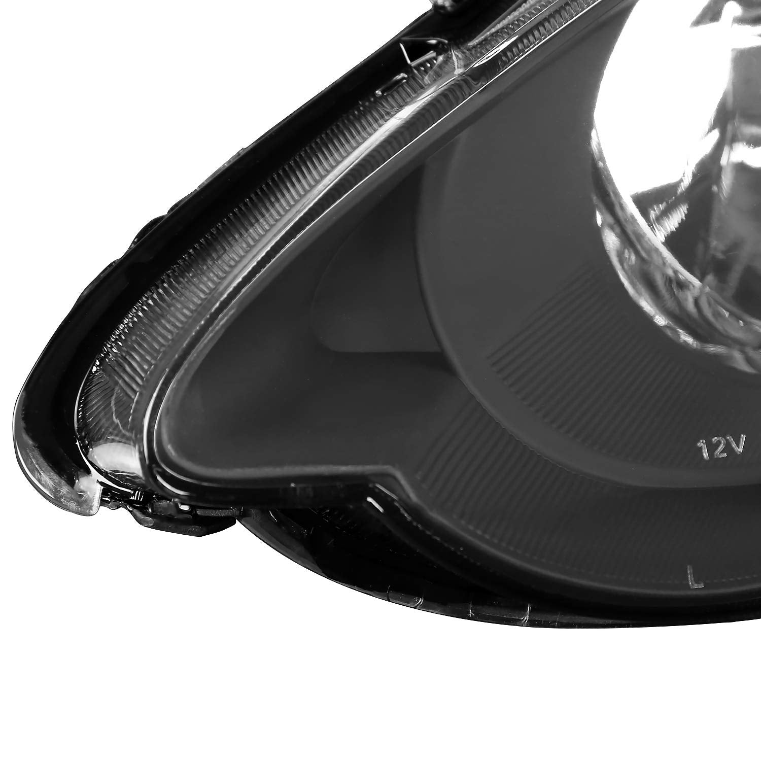 LH-RSX02JM-RS Spec-D Tuning Headlights- Black With Clear Reflector ACURA RSX 02-04