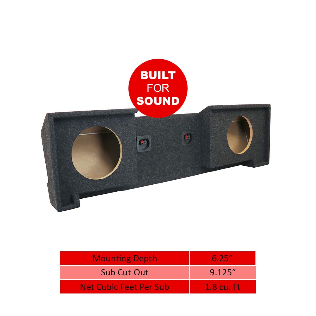 Atrend Bbox A102-10CP Sealed Dual 10â€ Subwoofer Enclosure Fits 1988-1998 Chevrolet / GMC Full Size Extended Cab, Charcoal