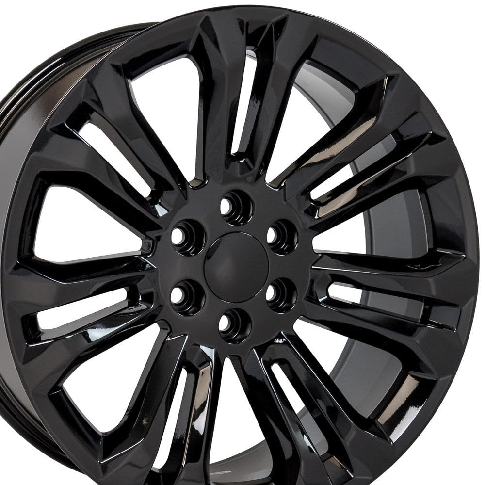 22 Inch OE Wheels Rim Fits Silverado 1500 CV43B Style 6x139.7 22x9 Gloss Black - Hollander 5666 (1)