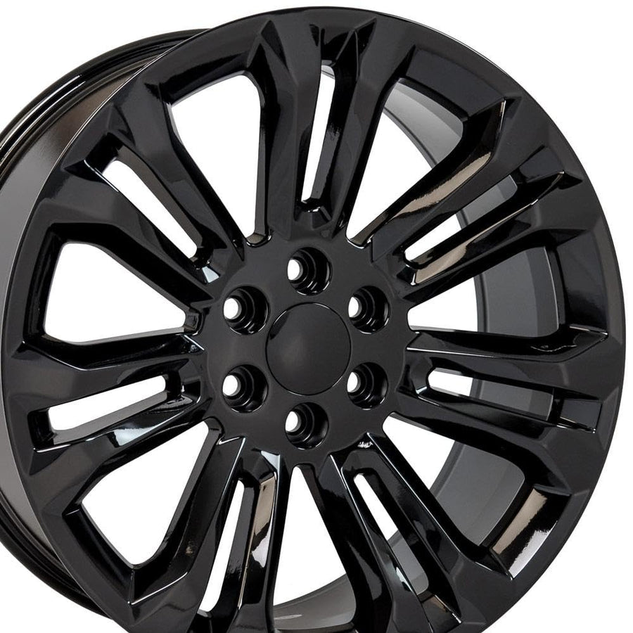 22 Inch OE Wheels Rim Fits Silverado 1500 CV43B Style 6x139.7 22x9 Gloss Black - Hollander 5666 (1)