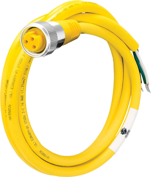 Bulk Cable YBC1M - Yellow PVC Cable Jacket. 3 X 16 AWG Conductors