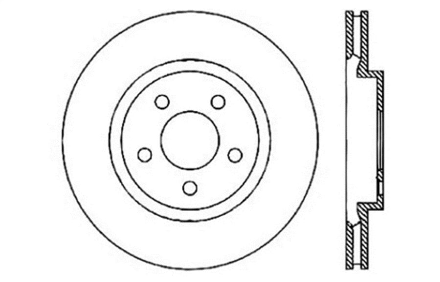 Rear Left StopTech 128.63062L Sport Cross Drilled Brake Rotor