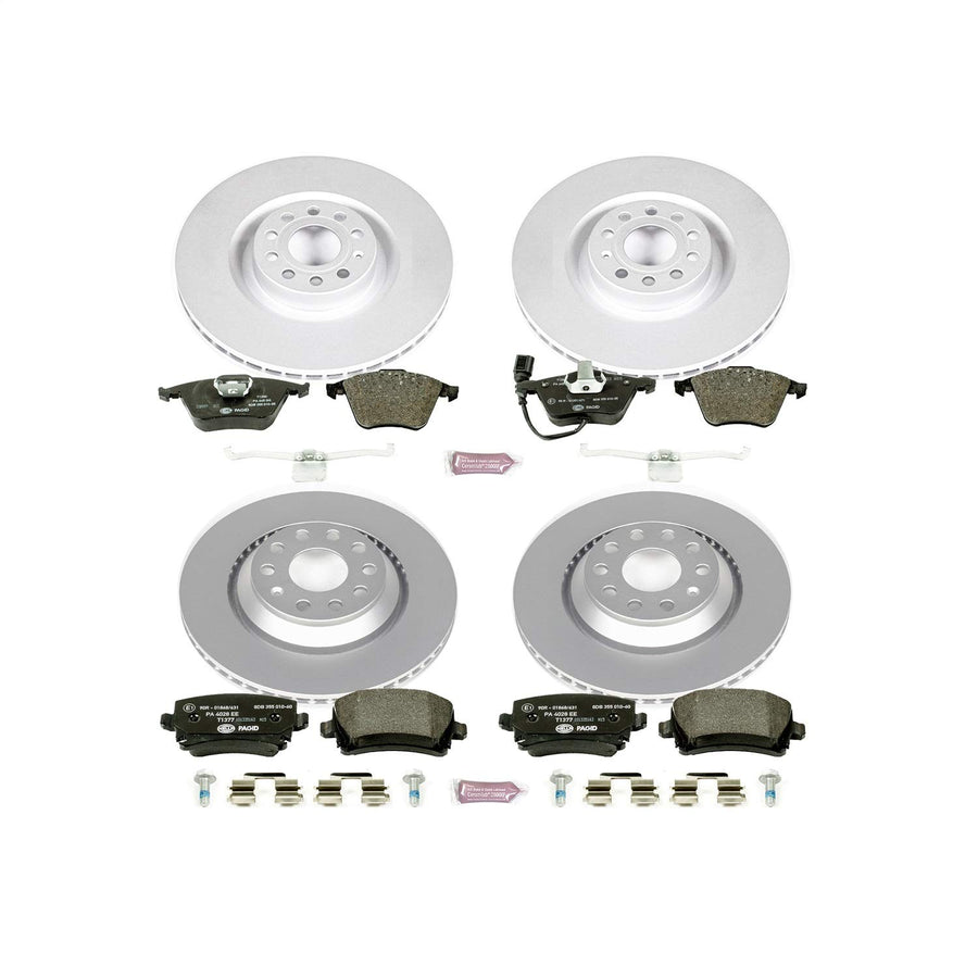 Euro-Stop Power Stop Brake Kit Front and Rear For Volkswagen CC 2009-2012, Volkswagen Golf R 2012-2013, Volkswagen Passat 2006-2009, Volkswagen R32 2008 [Model Specific]