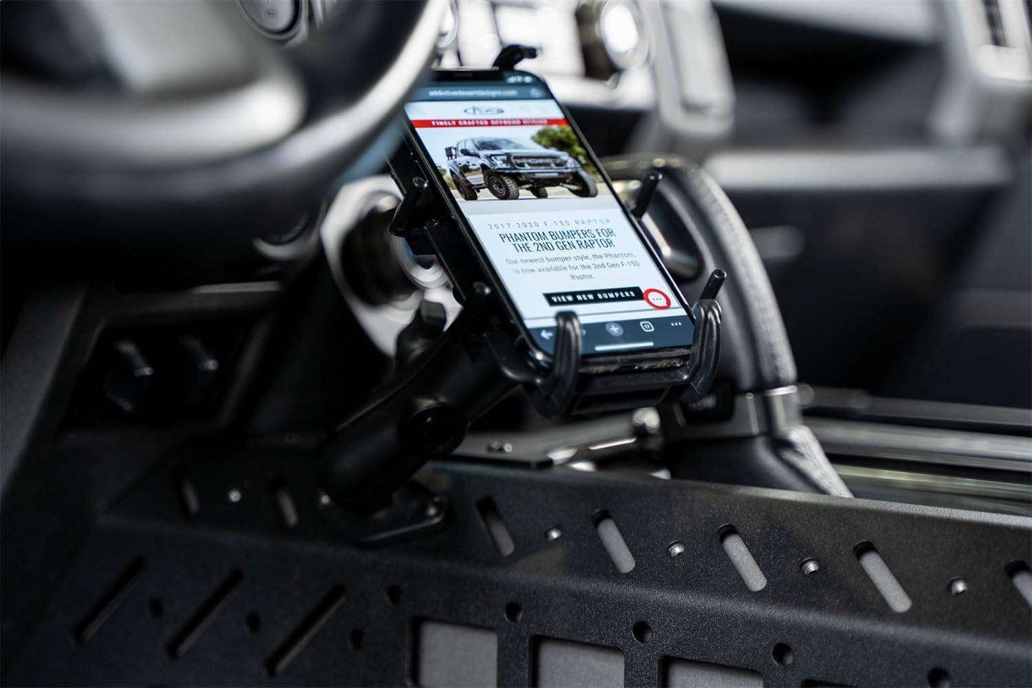 Molle Panels & Digital Device Mount Center Console for the 2015-2020 Ford F150 & 2017-2020 Ford F-150 Raptor (AC110360180, Center Console Molle Panels & Digital Device Mount, AC110360180)