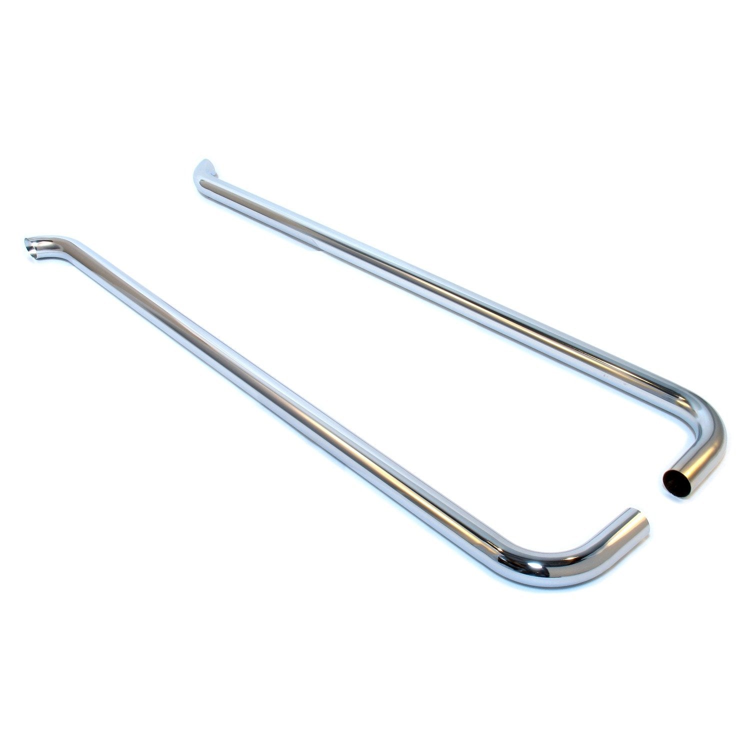 Chrome Patriot Exhaust Slant Style Lake Pipe Side Exhaust, Silver H1280