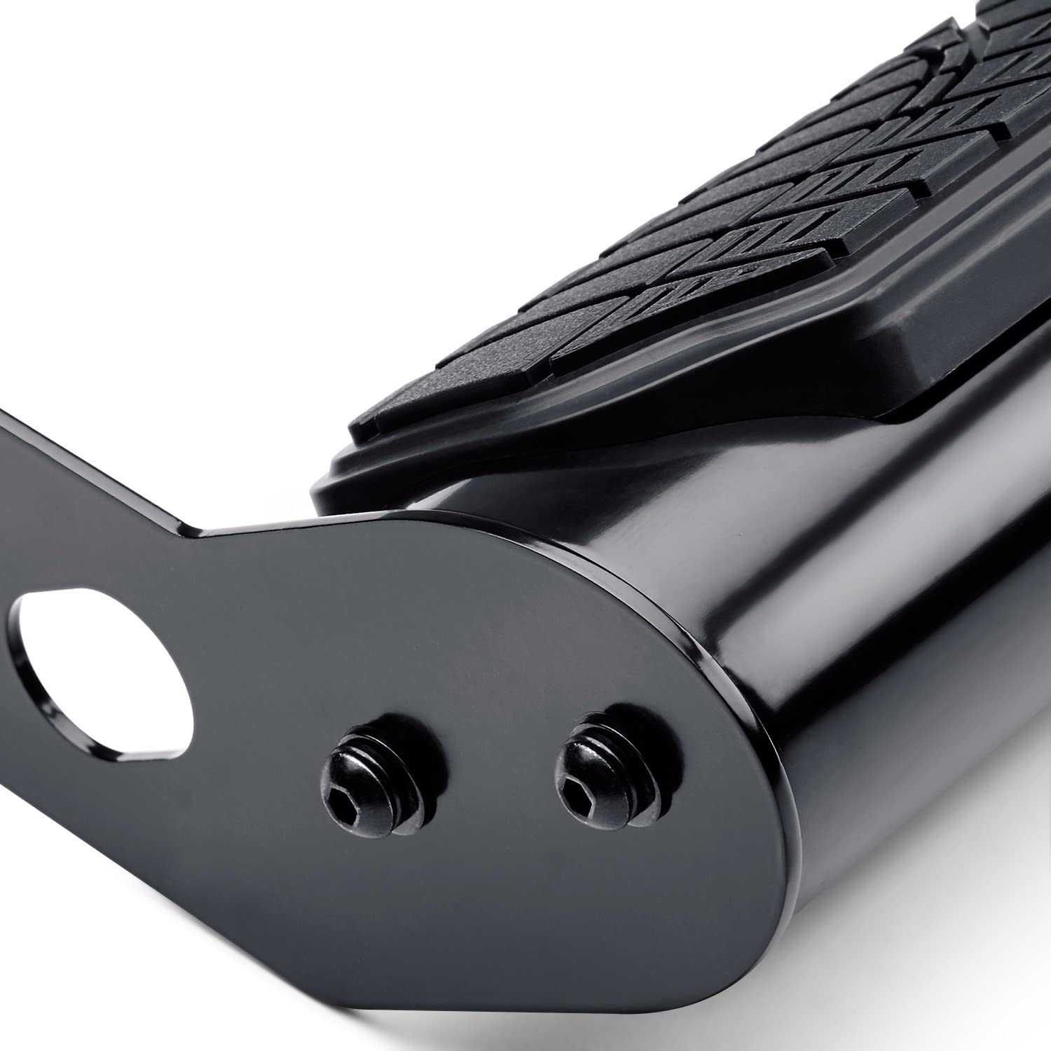 Steelcraft Universal Side Drop Step 4 in. Wide Round Tube Black Powdercoat 200010 Side Drop Step