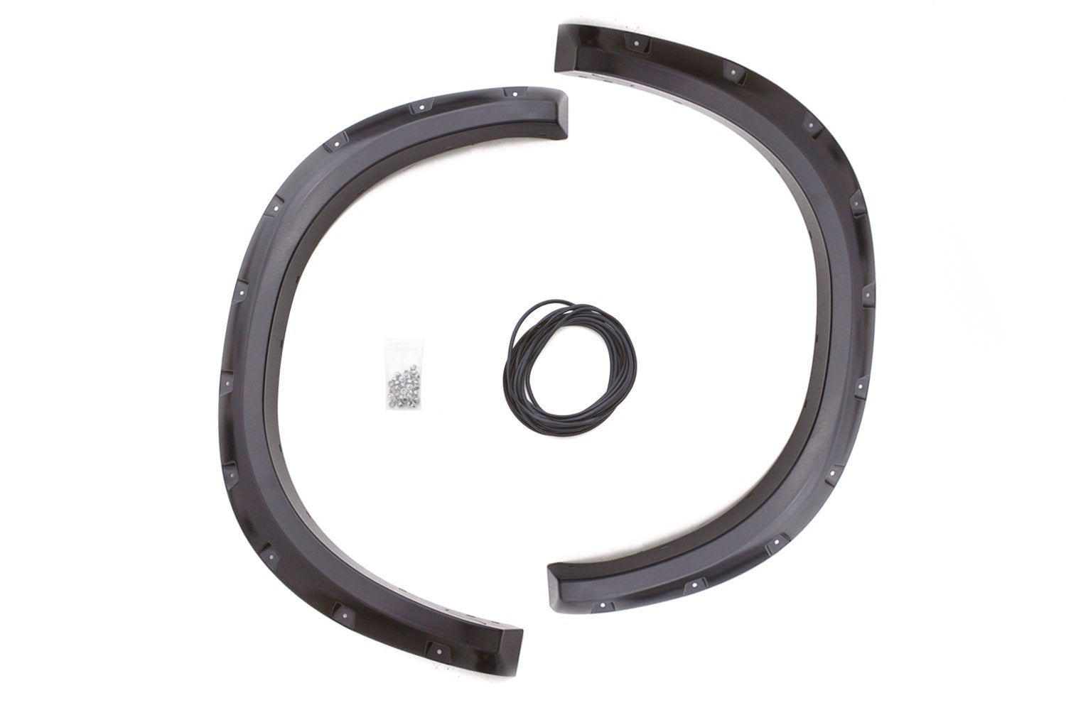 Lund Elite Series RX203TB Black Rivet Style Textured Rear Fender Flare - 2 Piece