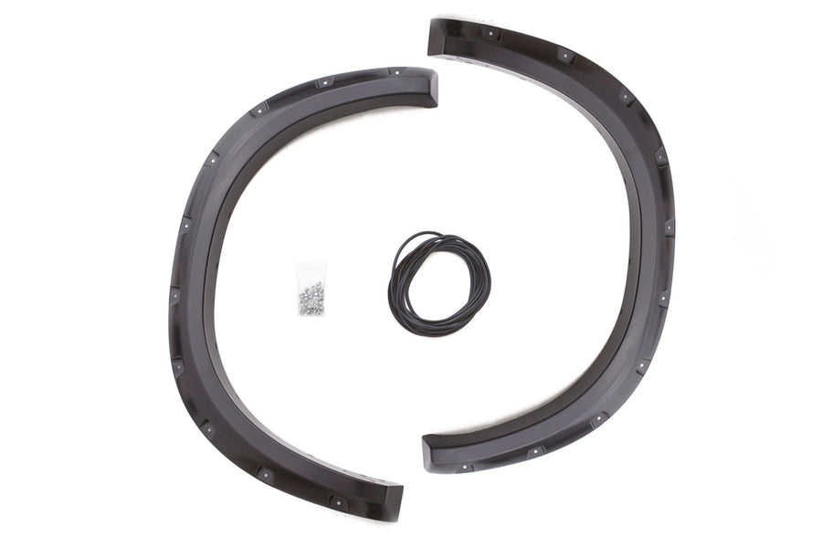 Lund Elite Series RX203TB Black Rivet Style Textured Rear Fender Flare - 2 Piece