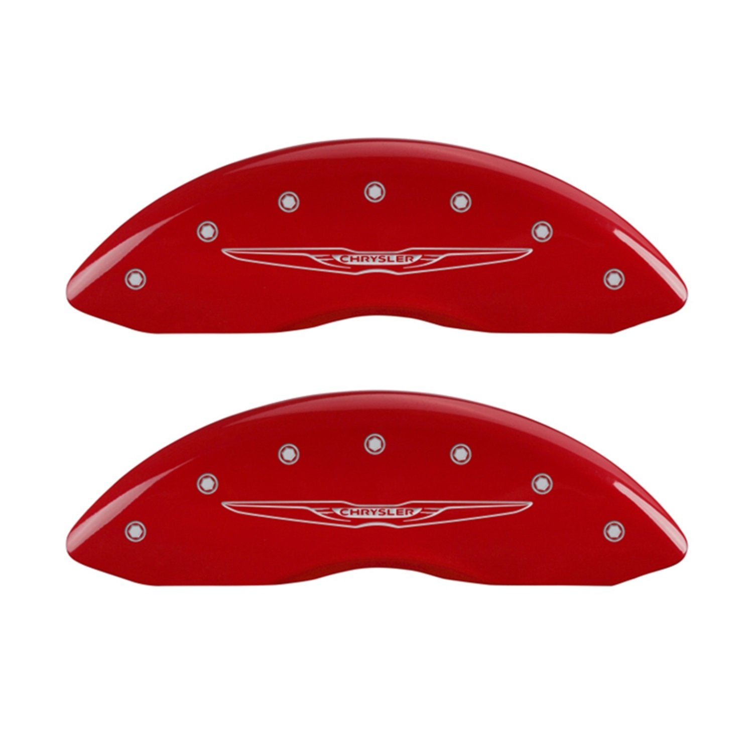 Caliper Covers MGP Caliper Covers 32023Scw2Rd: Red, Chrysler Wing Style 2, 4 Pack