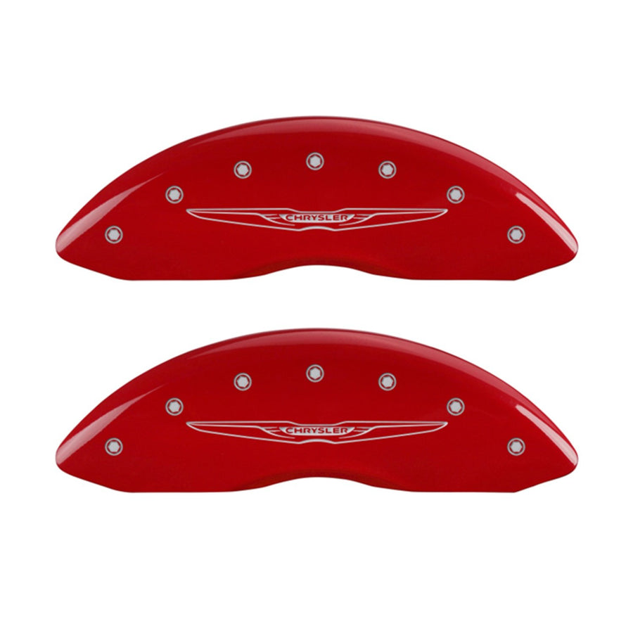Caliper Covers MGP Caliper Covers 32023Scw2Rd: Red, Chrysler Wing Style 2, 4 Pack