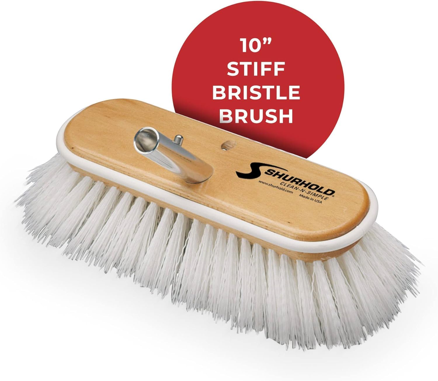 10" Shurhold Polypropylene Stiff Bristle Deck Brush