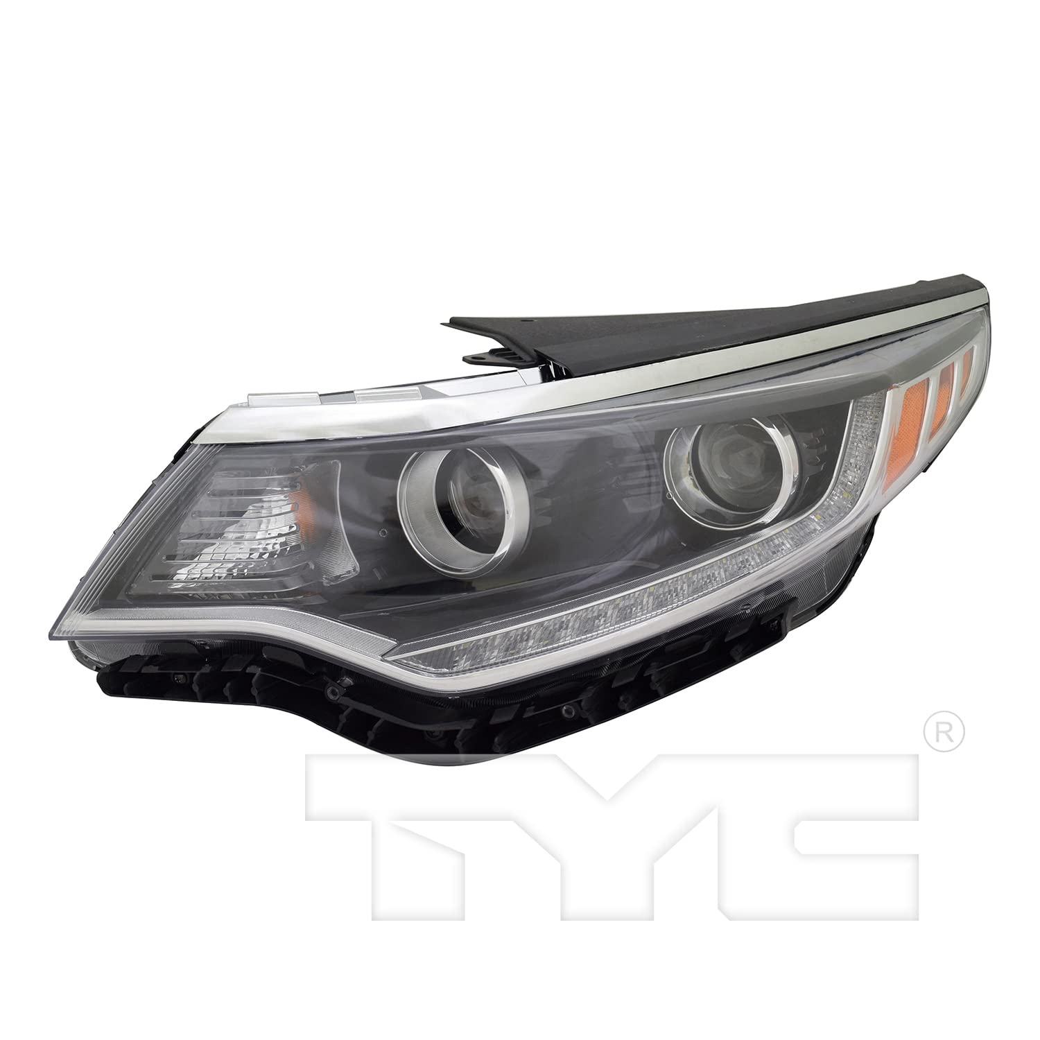Left TYC Headlight Assembly Compatible with 2016-2017 Kia Optima