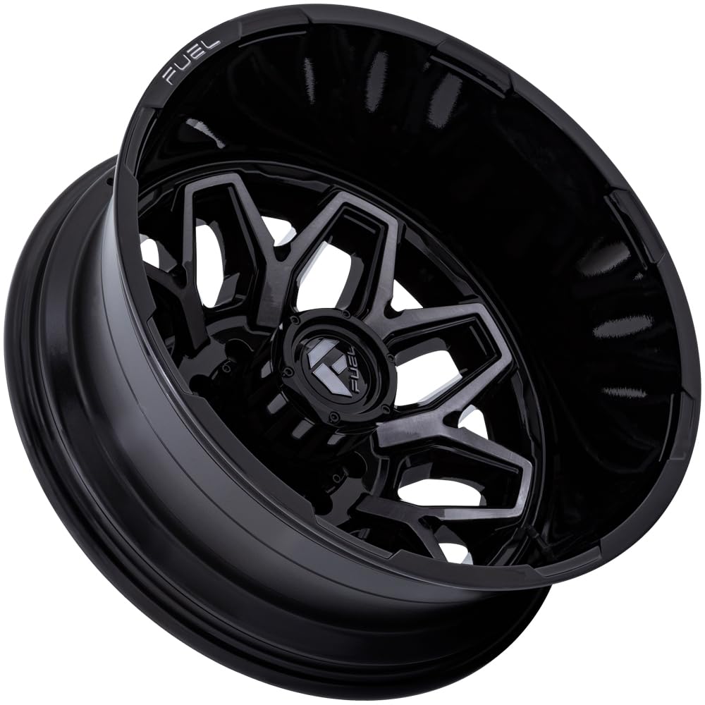 FLUX FUEL OFF-ROAD DUALLY 22X8.25 8X6.5-5.06 -246mm GLOSS BLACK BRUSH-FC GRAY TINT - D87522827245