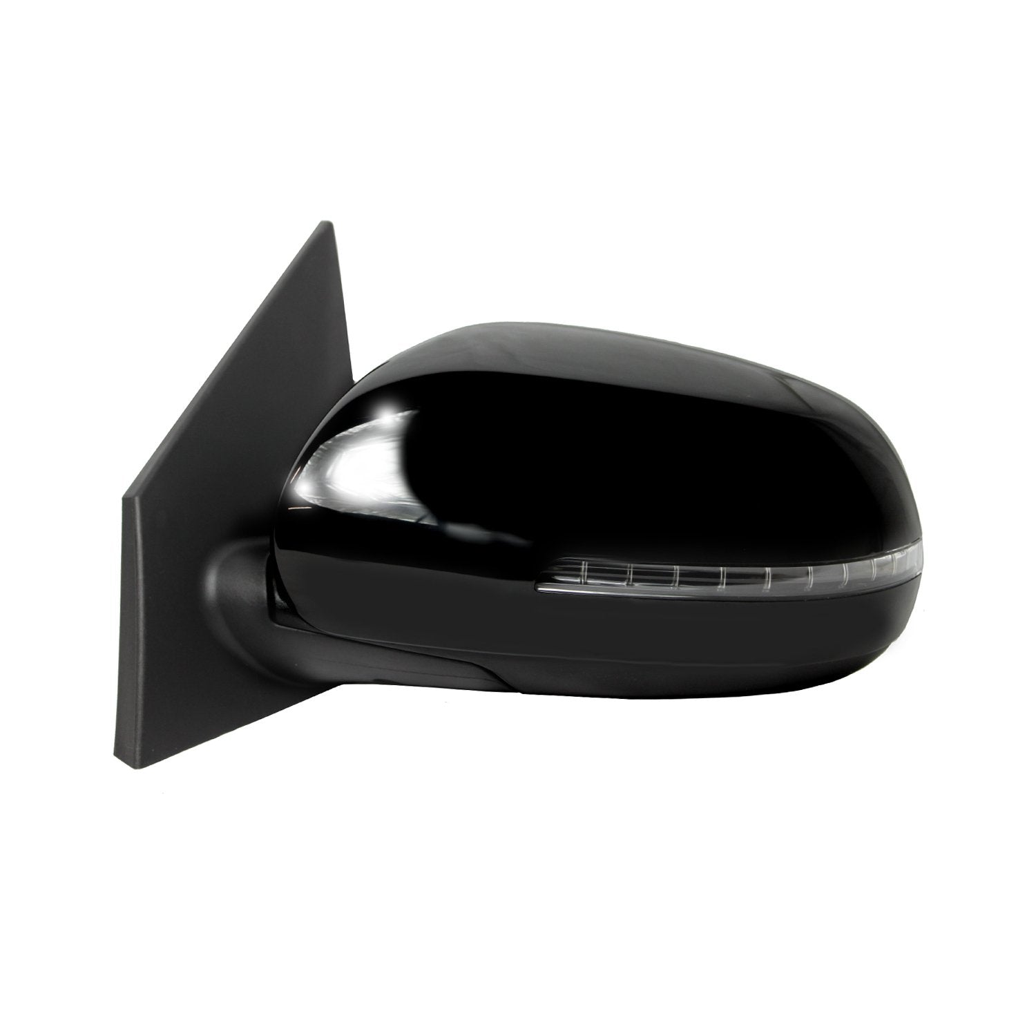 Fit System Driver Side Mirror for 5 Wagon/Rio Sedan Kia Rio, Textured Black w/PTM Cover, w/Turn Signal, Foldaway, Heated Power