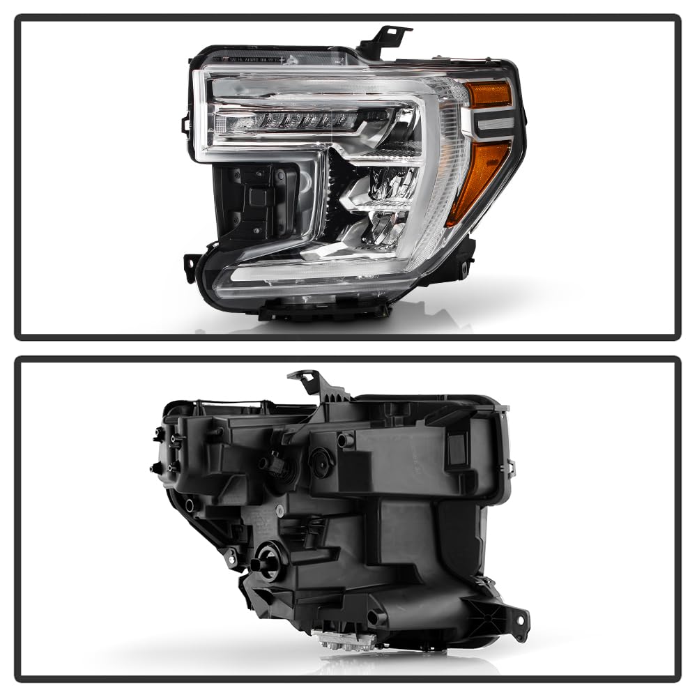 GMC Sierra 1500 19-22 Spyder (POE) Full LED w/LED Signal high Low Beam Headlight - OE Left
