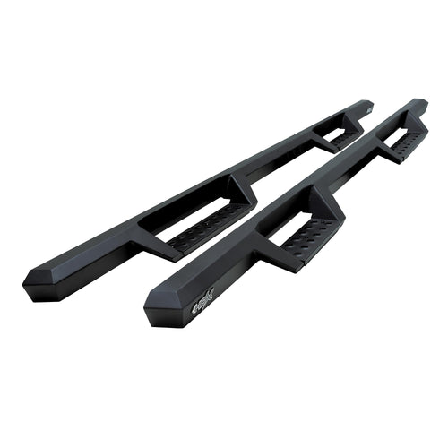 Westin HDX 56-11955 Drop Nerf Step Bars fits 2004-2013 Silverado Sierra 1500 Crew Cab 2001-2019 2500 3500 Crew Cab (Body Mount) Textured Black 1 Pair
