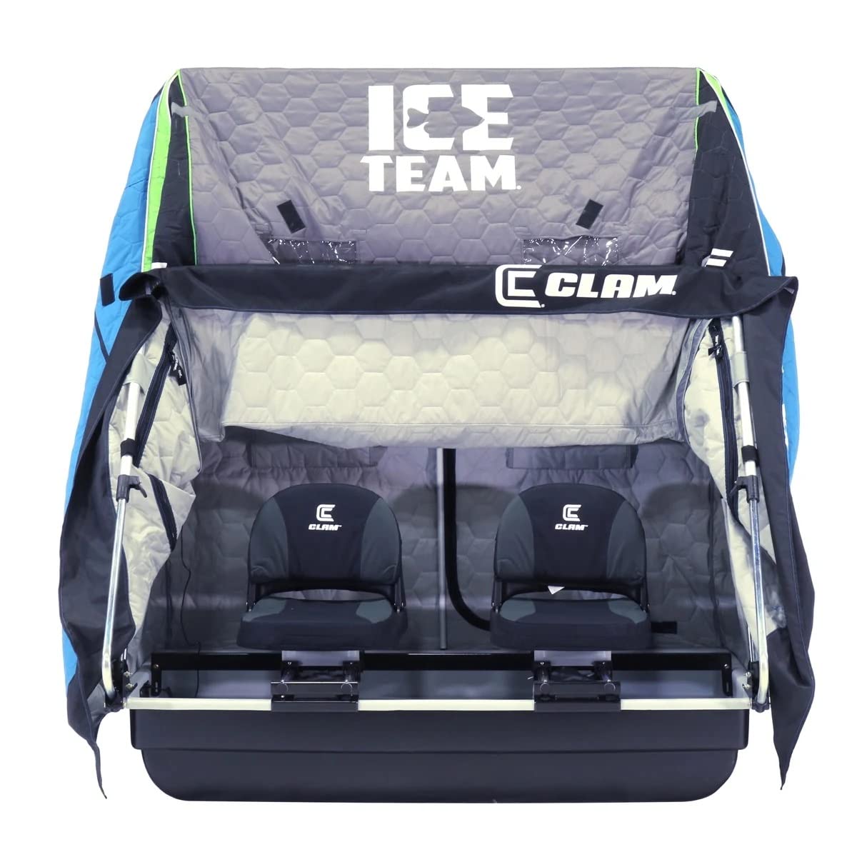 CLAM XT Voyager Thermal - Ice Team - 2-Person Flip Over Ice Shelter 116675