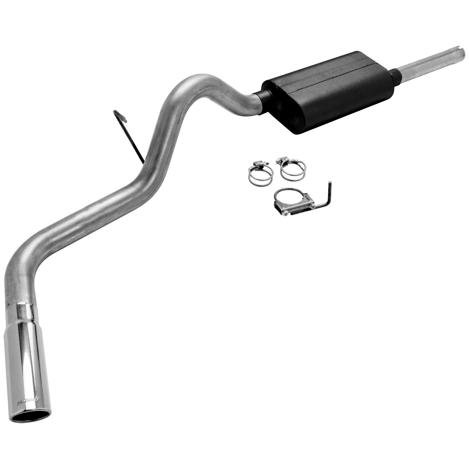Flowmaster Force II 17458 Cat-Back Exhaust Kit 3 Inch Aluminized Steel 3.5 Inch Polished 304 Stainless Steel Tip Compatible with 2005-2010 Dodge Dakota Truck V6 V8 2/4WD All Wheelbases