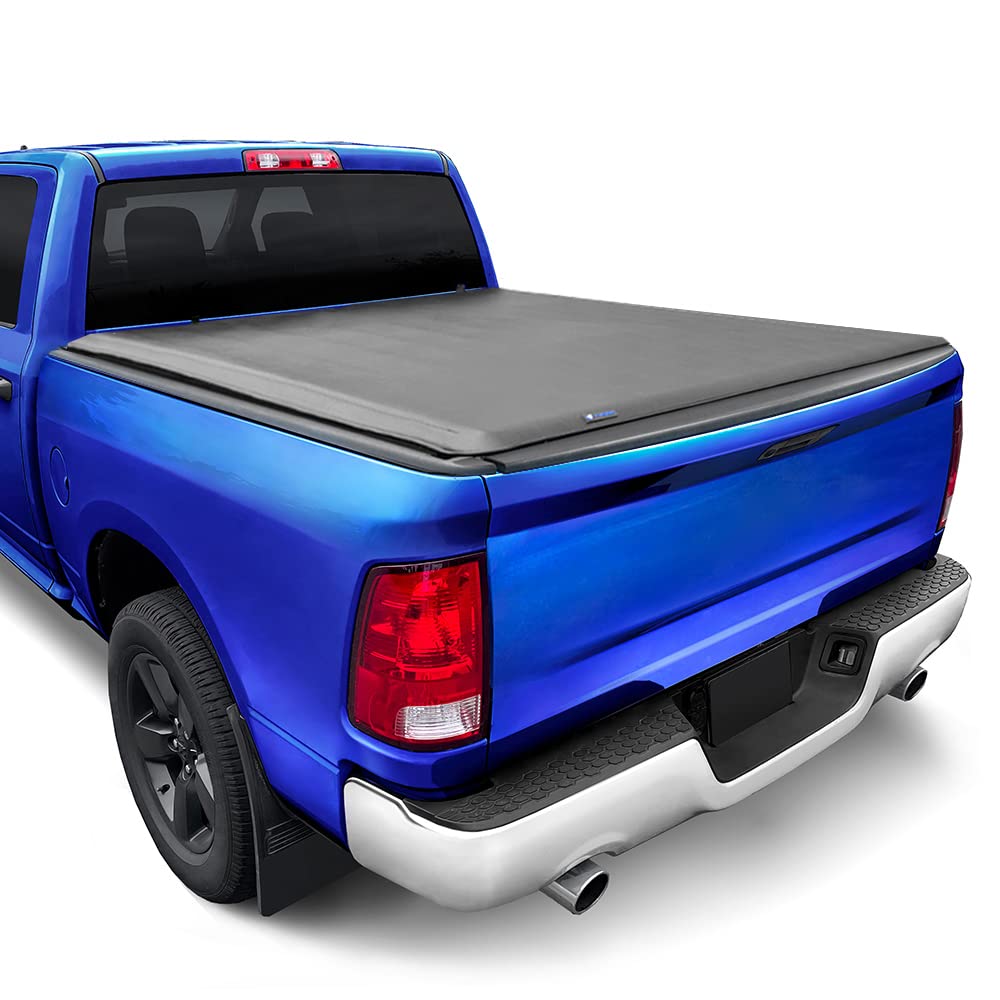 Tyger Auto T1 Truck Bed Soft Roll-up Tonneau Cover Compatible with 2009-2018 Dodge Ram 1500; 2010-2026 2500 3500; 2019-2024 Classic | 6'4" (76") Bed | TG-BC1D9014