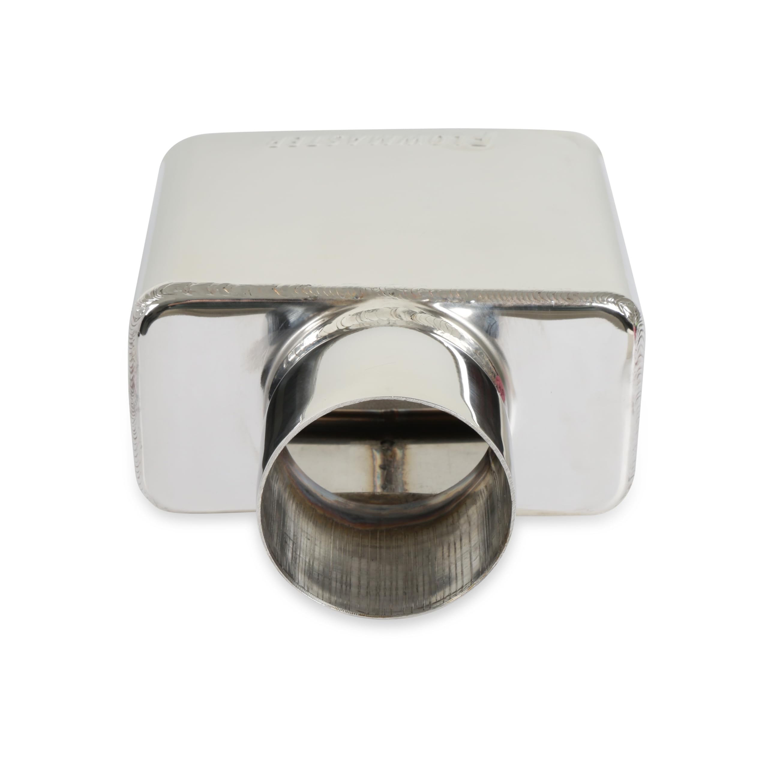 Flowmaster Exhaust Tip 15354 3x 5.5 Inch Rectangular Square Angle Cut Rolled Edge Polished 304 Stainless Steel Fits 2.5 Inch Tubing