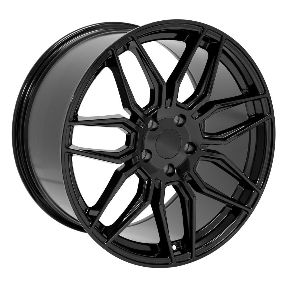 20 Inch OE Wheels CV03D Rim Fits Corvette C8 Z06 Style 5x120 20x11 Gloss Black - Hollander 95580 (1)