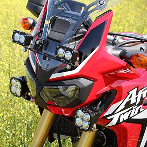 Windscreen Mount Kit Baja Designs S2 Sport LED for Honda Africa Twin 2016-20 Motorcycle (Multi-Pattern Lens; Clear)