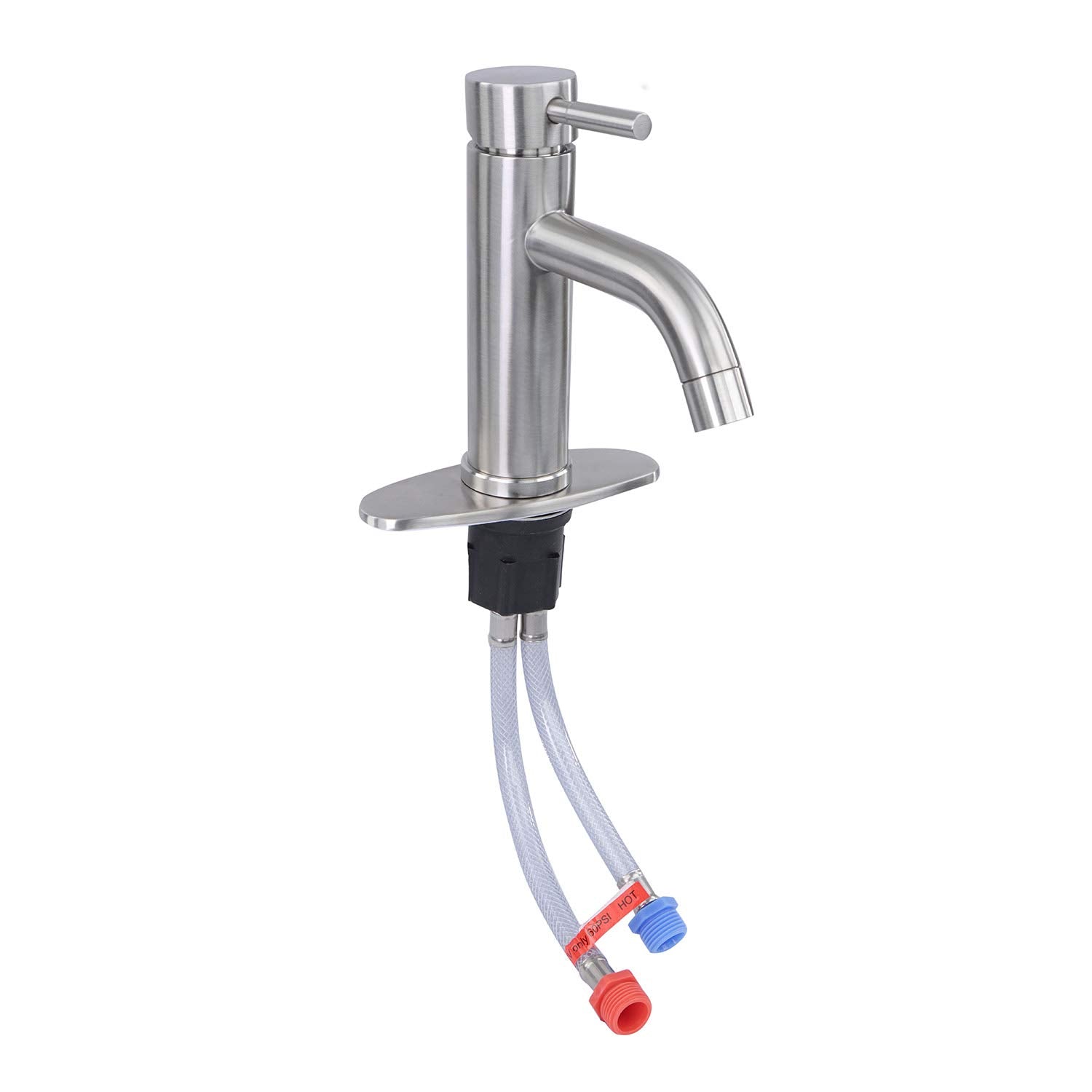 VF77-BN-A Empire Faucets 6-3/4" RV Bathroom Metal Vessel Faucet with Optional Deckplate - Brushed Nickel