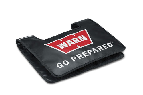 Winch Damper WARN 91575 with Rigging Accessory Storage Pocket and Reflective Strips , Black