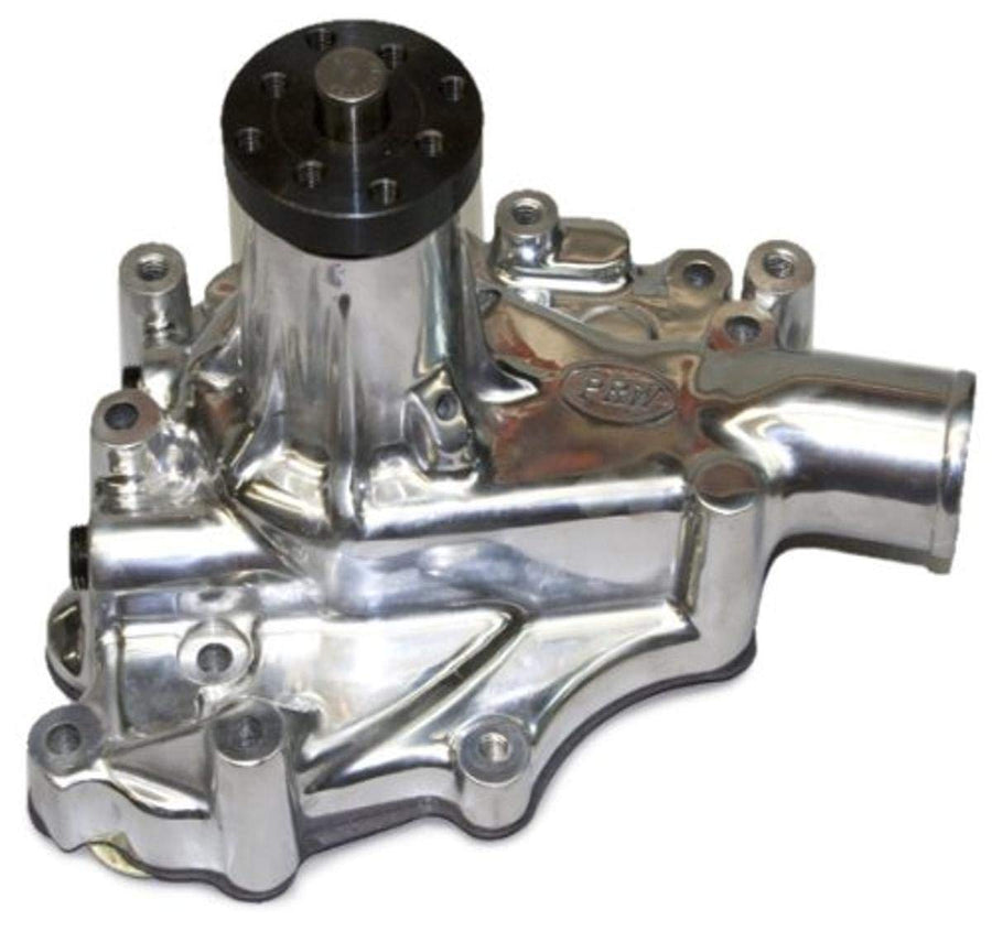 Performance Quotient PRW 1430212 3/4" Pilot Shaft Competition Plus Aluminum Polished Left Inlet Revised Impeller Entry Water Pump for Ford 302 1970-78, 351W 1970-87